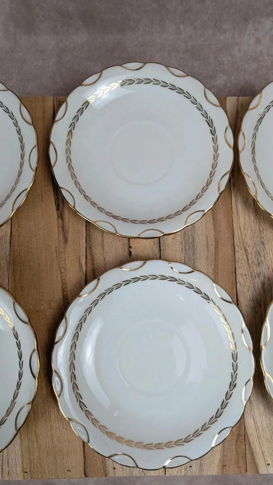 Lot de 6 tasses Gien Yokohama & 6 soucoupes M&s – porcelaine française – photo 5